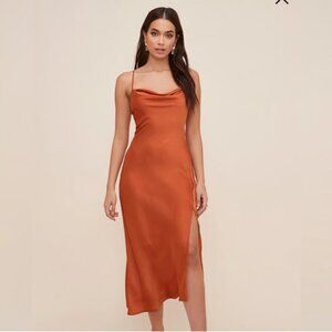 ASTR the Label Gaia Dress in Rust - Large